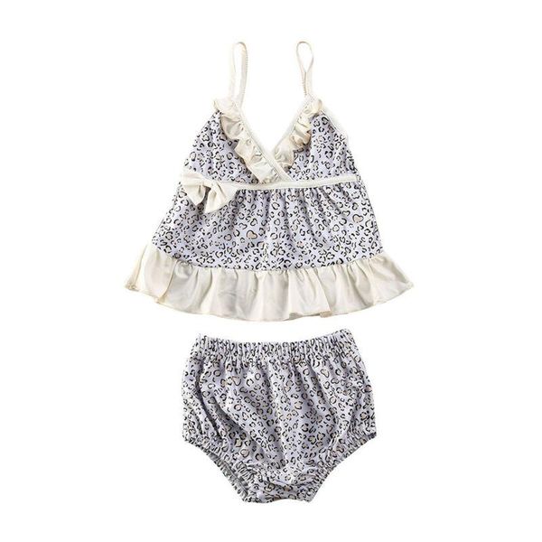 

0-5years 2pcs leopard swimsuits for toddler kids baby girls summer beachwear, Black