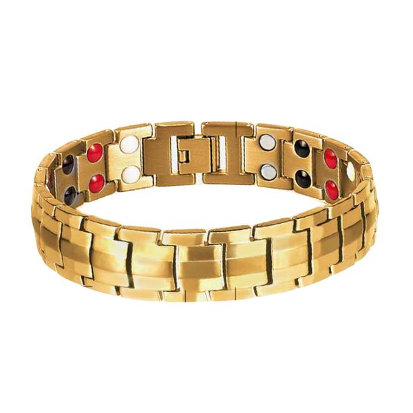 

stainless steel magnetic therapy bracelet double row pain relief bangle sn-hot