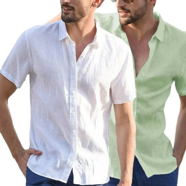 

green white plus szie 3xl katoen daily casual shirt fashion men zomer short mouwen blouse drop shipping, White;black