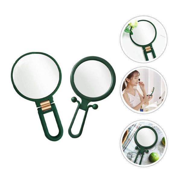 

compact mirrors 2pcs folding deskmakeup mirror fashion small double-sided