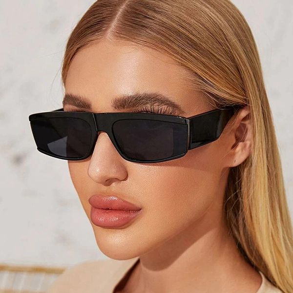 

sunglasses 2021 small rectangle women vintage brand designer square sun glasses shades female uv400, White;black