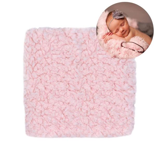 

faux fur pgraphy props soft solid stuffer mat warm backdrop newborn square baby blanket rug wrap