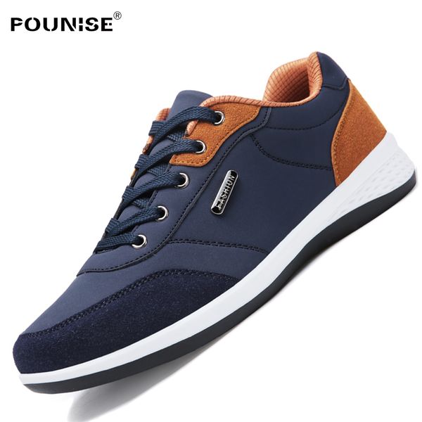 

2020 man casual shoes microfiber leather shoes fashion designer sneakers men vulcanize shoes leisure male footwear walking