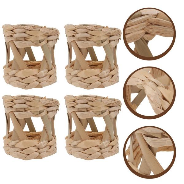 

napkin rings 4pcs creative holder banquet weaving craft buckles