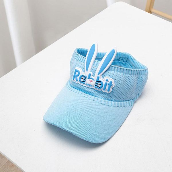 

wide brim hats children design knitting visor baseball cap, Blue;gray