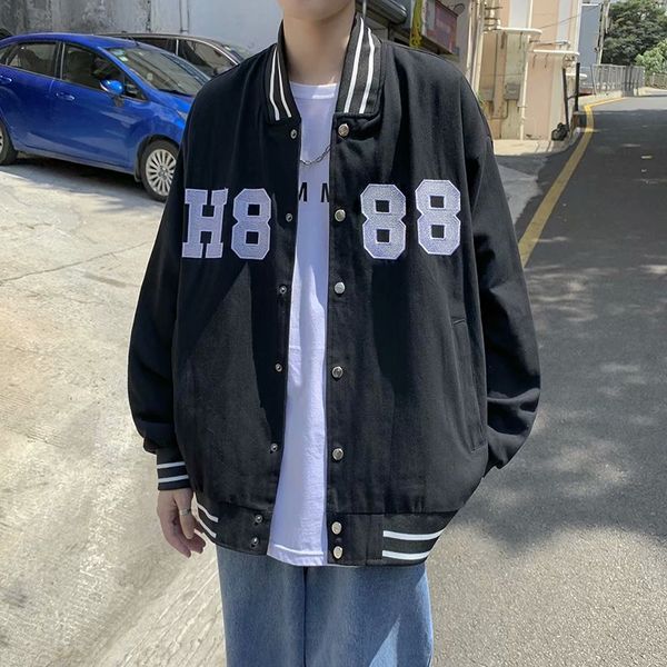 

autumn and winter korean new handsome 2021 popular super men's jacket, Black;brown