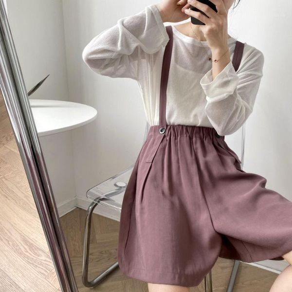 

women's strappy shorts cotton loose casual summer 2021 fashion wide leg girls' student, White;black