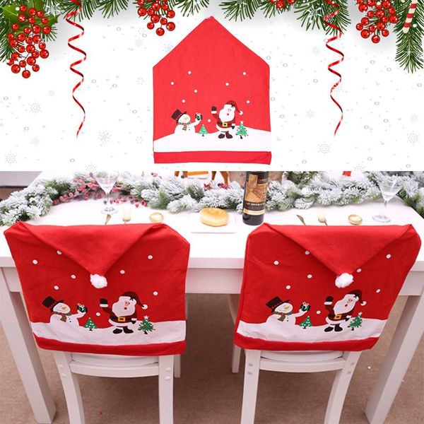 

chair covers dinner table hat cover dust dirty el restaurant holiday old man snowman clothes decoration articles