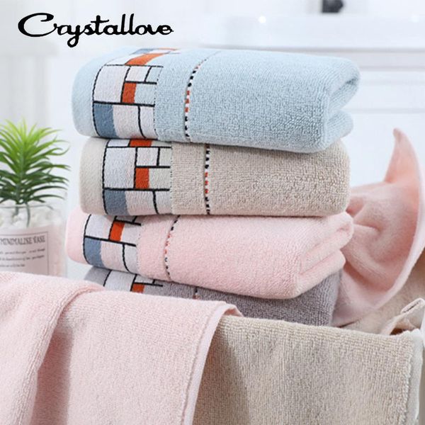 

crystallove fashionable exquisite 100% cotton satin file combined with plaid towel soft absorbent outdoor beach swimming towel