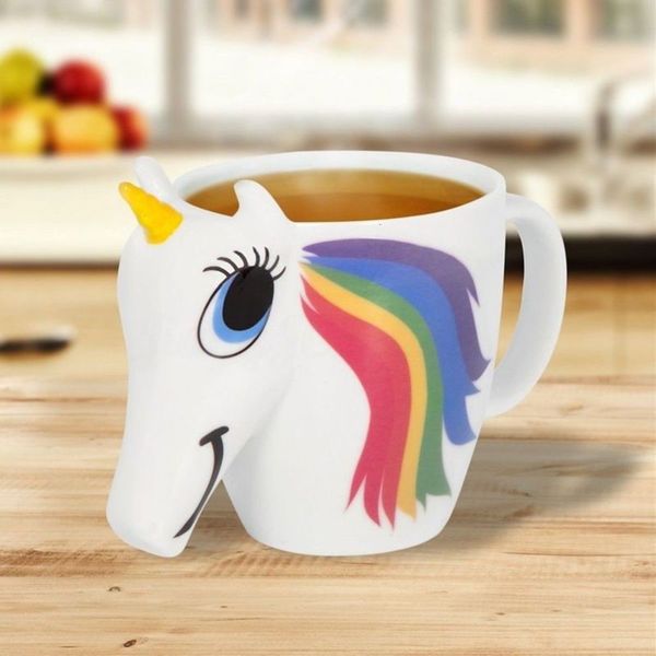 

original 3d unicorn color changing ceramic coffee tea mug multi colour cup gift