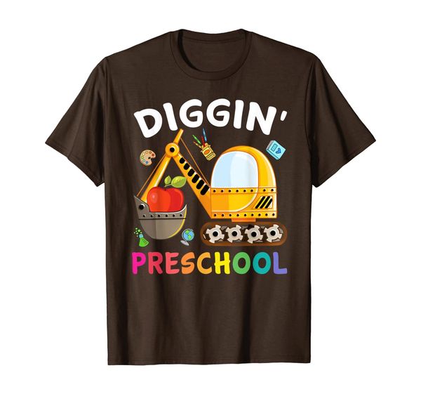 

Dump Truck Digging Diggin Preschool Back To School Shirt, Mainly pictures