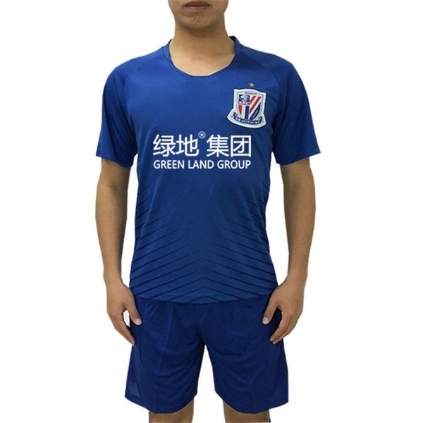 

shanghai 2019 new csl jersey football suit shenhua team jersey printing, Black;white