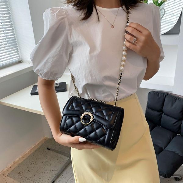 

evening bags lingge chain small bag women's 2021 fashion texture single shoulder ins messenger square leather