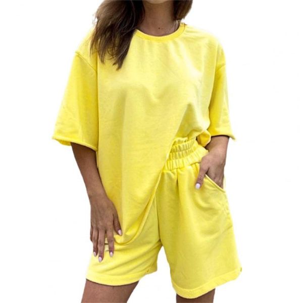 

women's tracksuits solid color tracksuit suit sportswear women t-shirt shorts sets female 2021 summer casual short pants suits, Gray