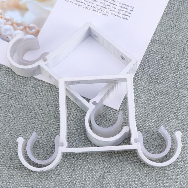 

2pcs curtain rod aluminium alloy thick double hook mounting bracket(rose gold)