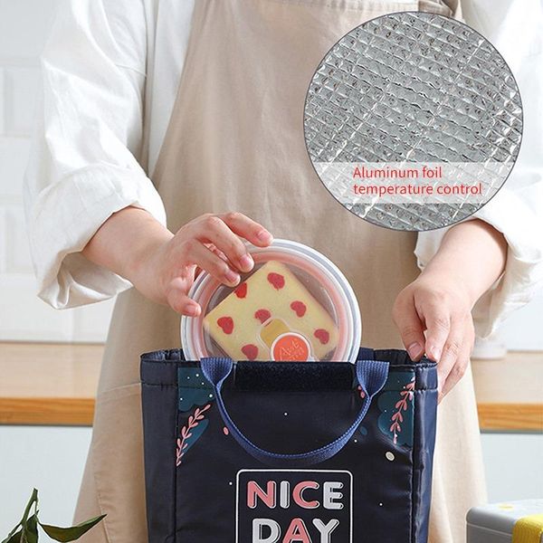 

storage bags 1pc 2021 lunch bag fashion ctue cat multicolor women waterpr hand pack thermal breakfast box portable picnic travel