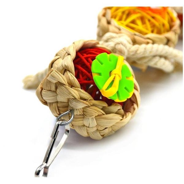

parrot toys ball pet bird bites climb chew toys hanging cockatiel parakeet swing par jlltud lucky2005