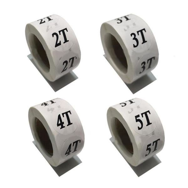 

gift wrap children's clothing size dot labels adhesive clear tape round sticker infant wear teen apparel folded baby dress pile sizer t