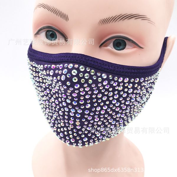 

straight hair fashion filter pm two layer shiny drill mask cotton mask7jlv
