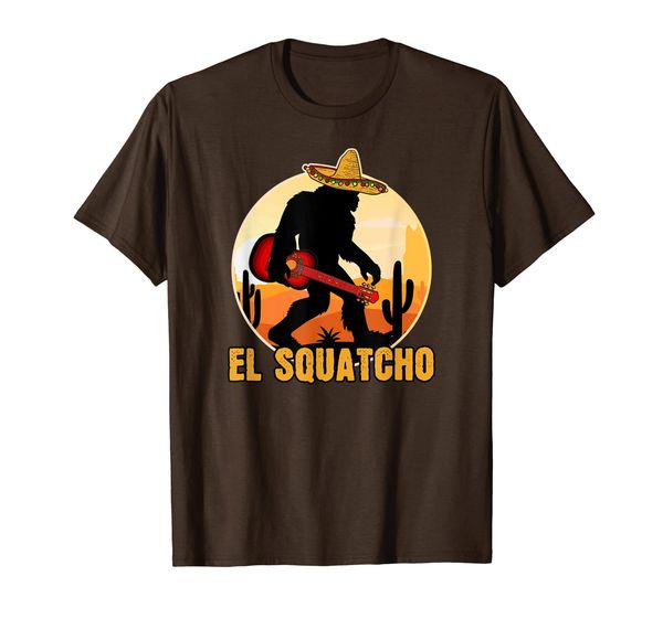 

el squatcho t-shirt mexican cinco de mayo sasquatch, White;black