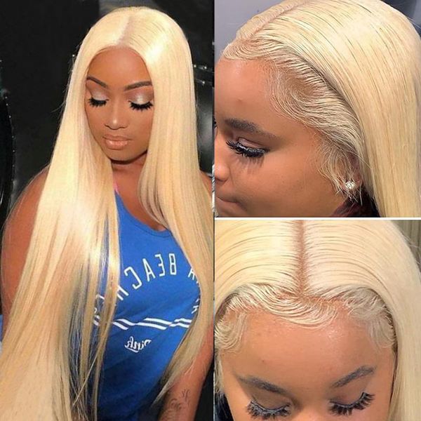 

lace wigs jko hair glueless 613 frontal wig honey blonde front human brazilian straight t part pre plucked, Black;brown