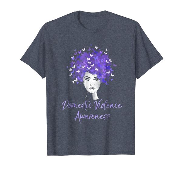 

domestic violence awareness t-shirt purple butterfly gift, White;black