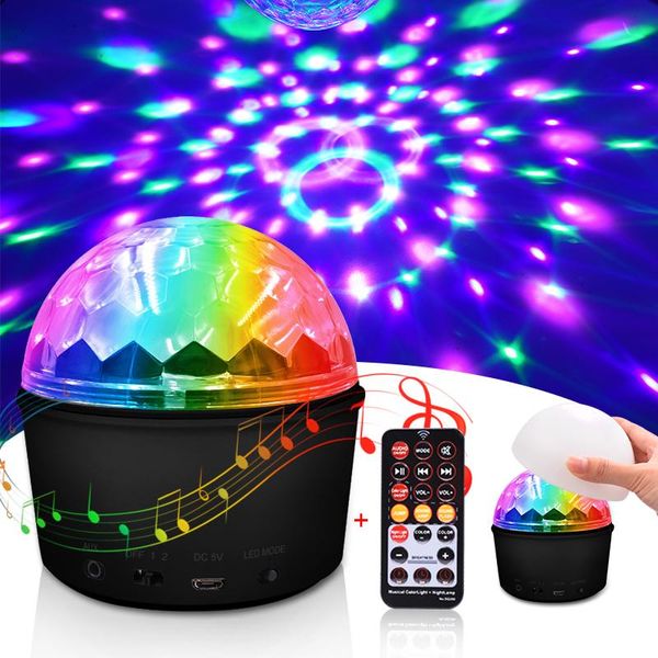 

effects led disco ball lights 9 colors 9w magic projector stage light club lamp effect mini wireless bluetooth speaker with remote