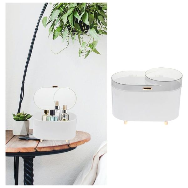 

storage boxes & bins 1pc dust-proof tablebox cosmetic case deskperfume