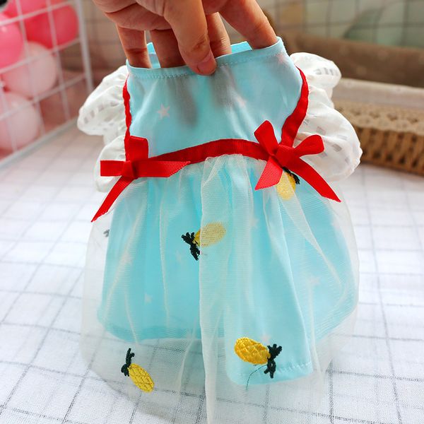 

summer pet clothes new skirt cat clothes summer princess dress dog clothing spring cute plaid skirt cloth dresses dogs cats puppy