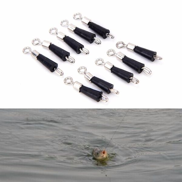 

50 pcs ball bearing swivel solid rings fishing connector quick fast link connector