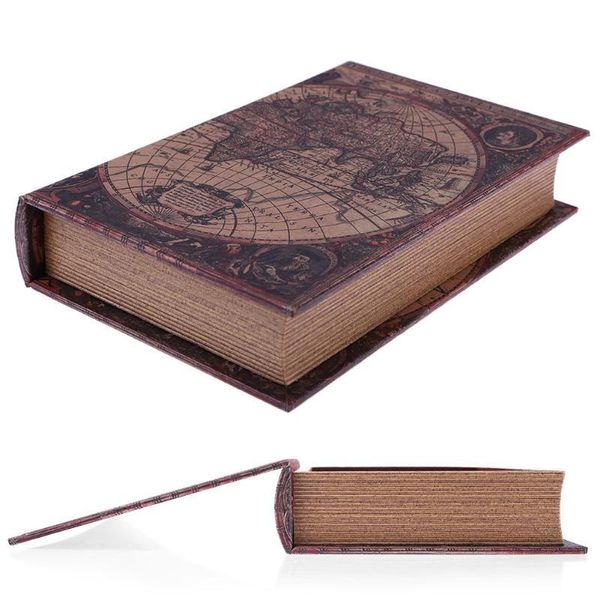 

storage boxes & bins wooden box retro european style security safe book cash money jewelery organizer caixa de armazenamento