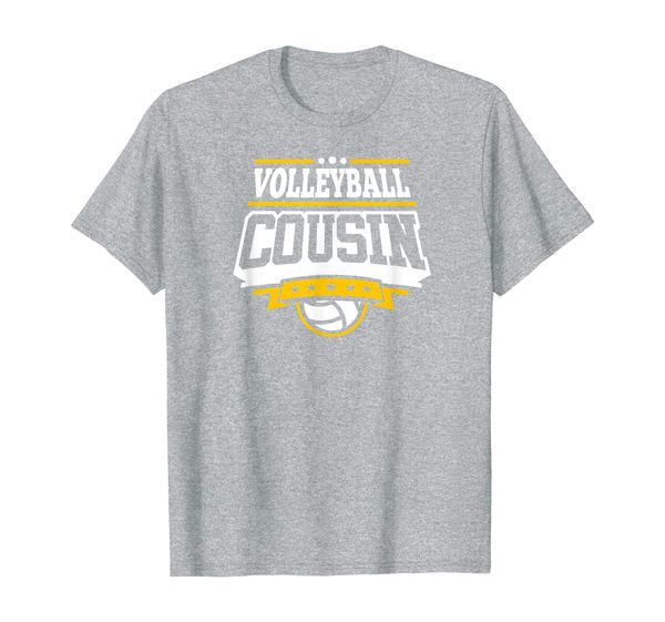 

volleyball cousin t-shirt, White;black