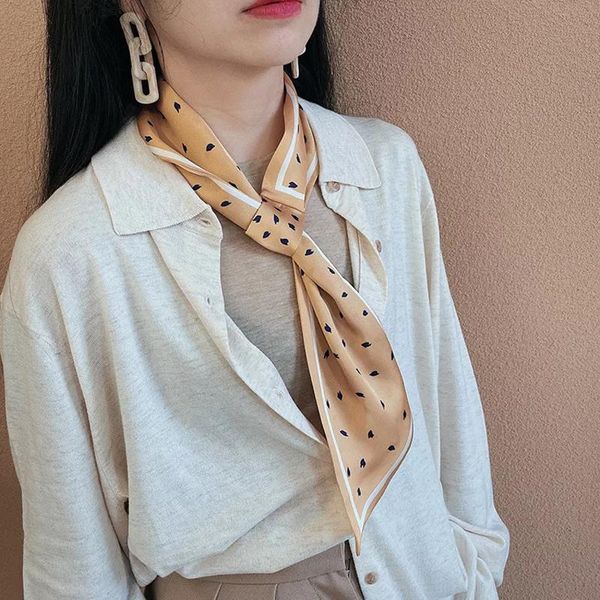 

scarves 2021 thin leaves changeable women scarf long neckerchief professional decoration all kinds of korean yellow, Blue;gray