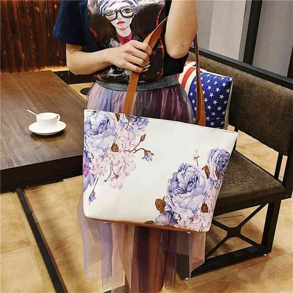 

women's 2021 new printed portable large capacity tote bag