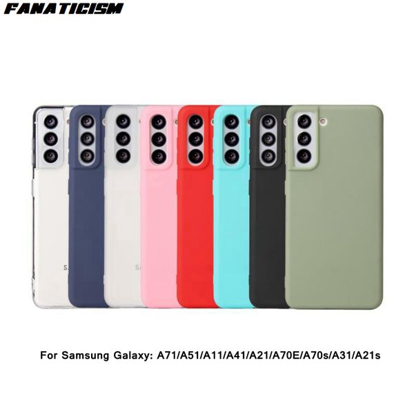 

matte candy color case for samsung galaxy a71 a51 a11 a41 a21 a70e a70s a31 a21s a01 a02s soft tpu silicone cover