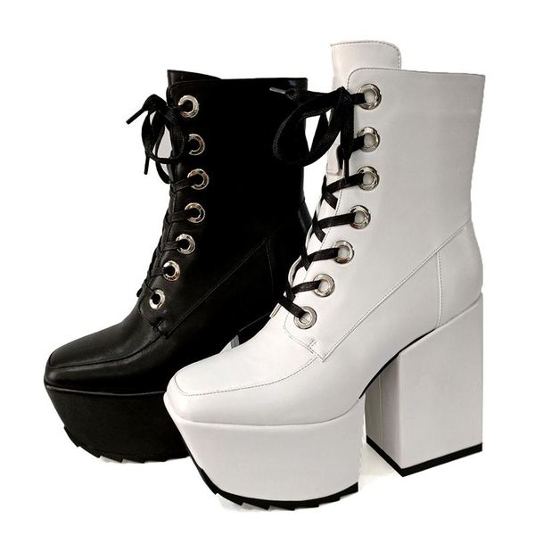 

boots fashion women over the knee autumn winter platforms stretch female high heels shoes party side zipper woman 42, Black