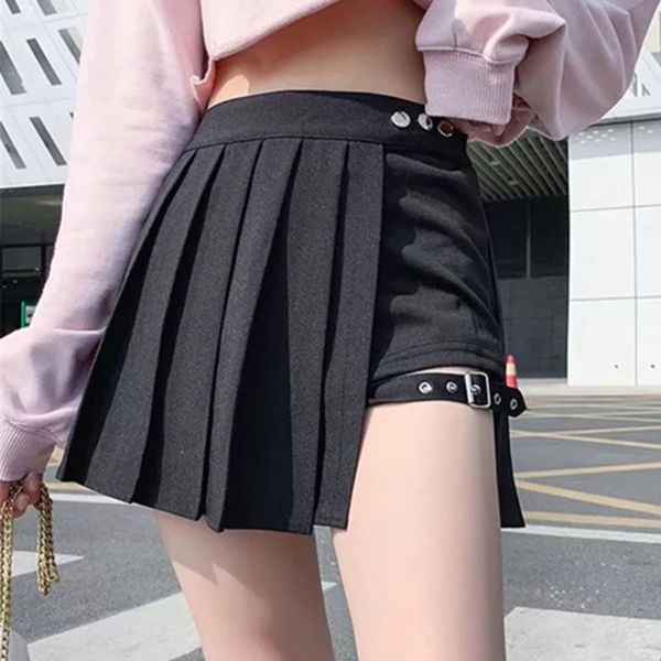 

2021 female pleated skirt, short-waisted miniskirt plied mh23 5ndb, Black