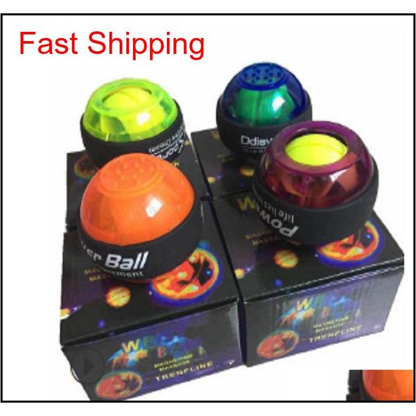 

led wrist ball trainer gyroscope strengthener gyro power ball arm exerciser powerball exercise machine gym fitnes qyljls bdehome, Silver