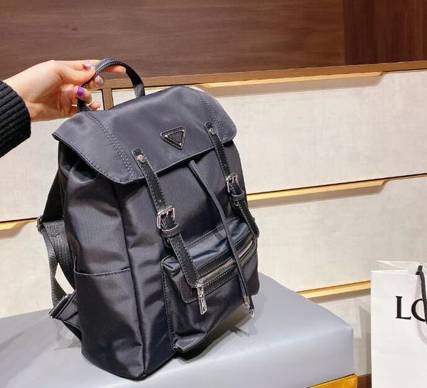 

2021 luxury designer handbag black ladies/men nylon cloth school bag backpack