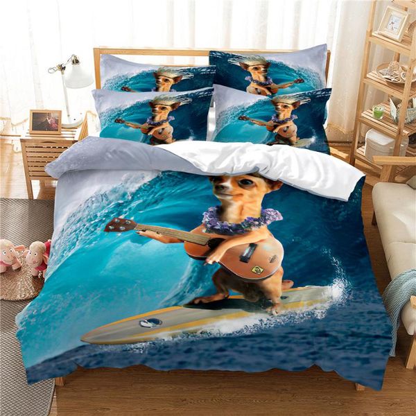 

bedding sets surf 3d set  duvet cover bed cotton bedroom