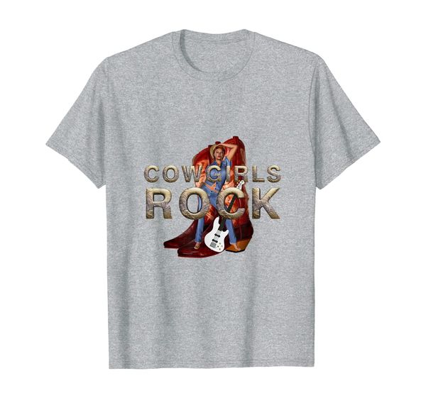 

teepossible cowgirls rock t-shirt, White;black