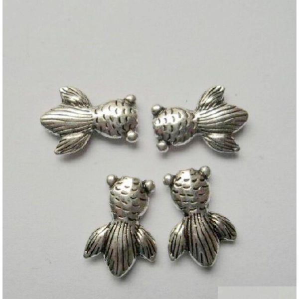 

100pcs antique silver fish charm spacer beads 14.5x10mm fits beaded b jllfnd yy_dhhome, Bronze;silver