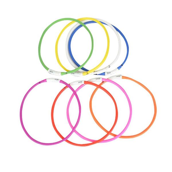 

new fashion adjustable rechargeable led light usb luminous pet collar dog night glowing collar teddy flash collars pet supplies