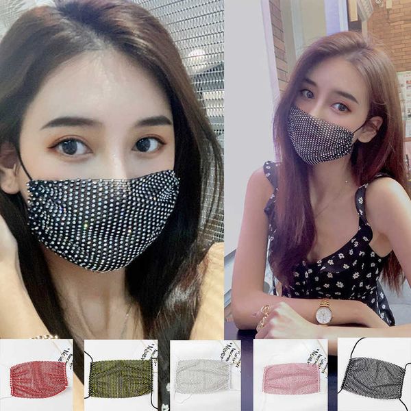 

diamond women's net red inlaid diamond sunscreen summer decorative trend mask