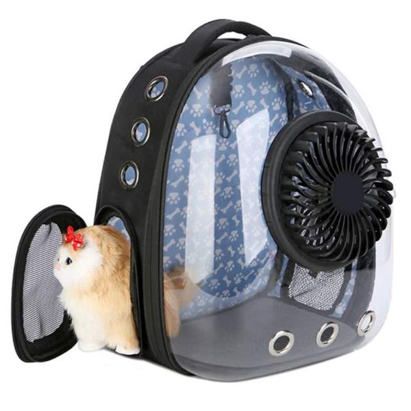 

cat carriers,crates & houses pet backpack carrier portable dog transparent space travel breathable with usb fan for cats dogs carry