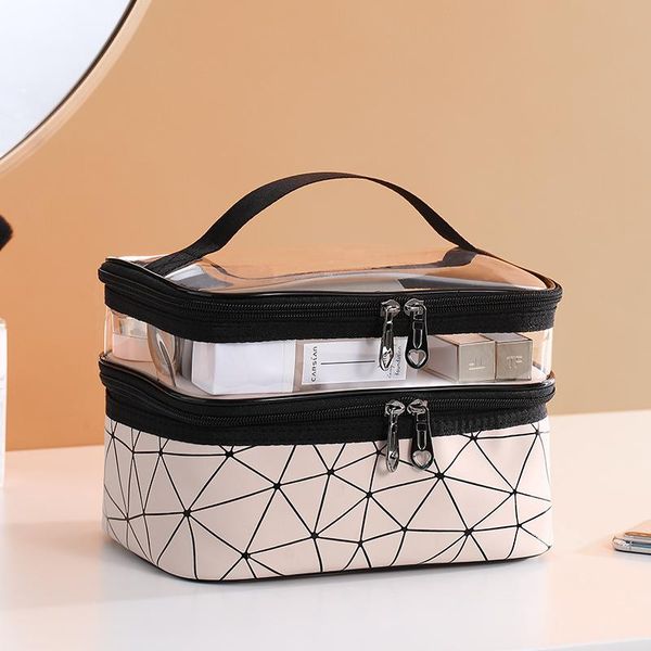 

cosmetic bag makeup case beautician necessaire feminina double layer waterproof organizer toiletry high capacity bags & cases