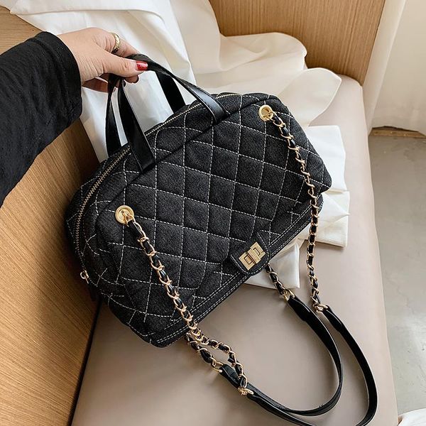 

2021 plaid canvas small crossbody bags for women 2021 trend chain hand bag womens shoulder bag handbags