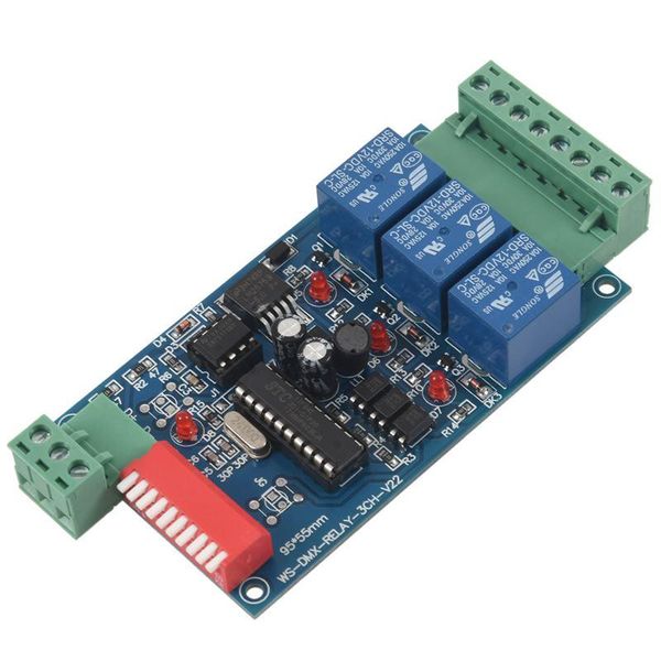 

smart home control 3 channel 5a dmx512 controlled relay switch kit diy converter dmx dimmer