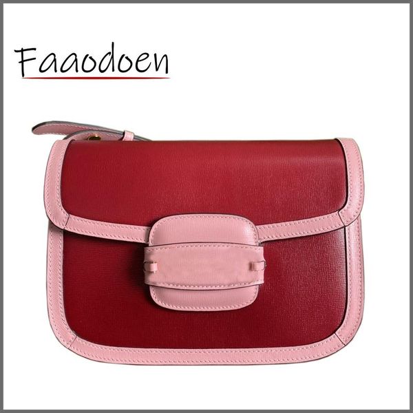 

cosmetic bags & cases retro chest bag cow leather crossbody for women 2021 handmade embossed fashion floral lady messenger