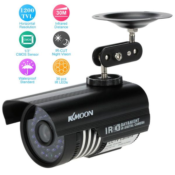 

kkmoon hd 1200tvl cctv camera surveillance home security camera waterproof outdoor analog cctv ir-cut night view